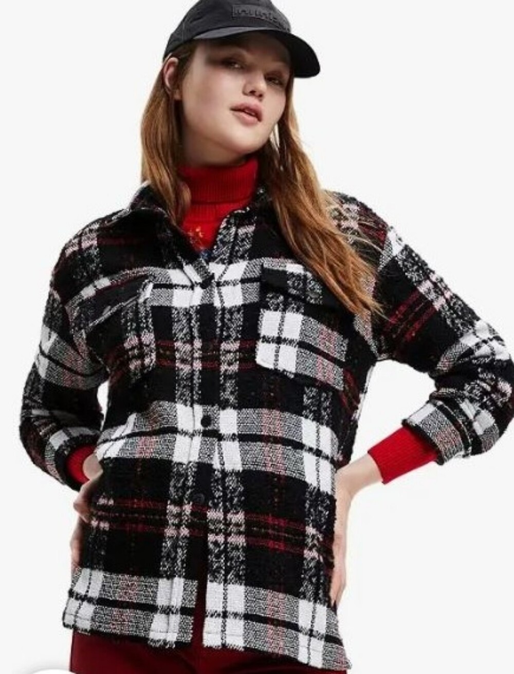 DESIGUAL Black Plaid Jacket